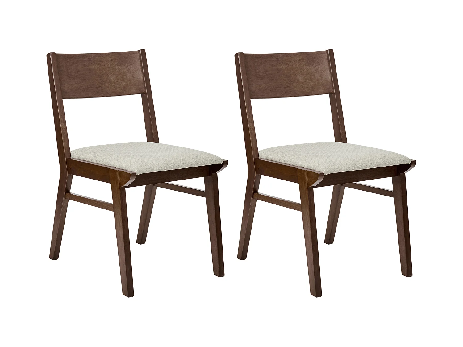 Lot de 2 chaises de salle à manger ENOLA Bois Beige clair