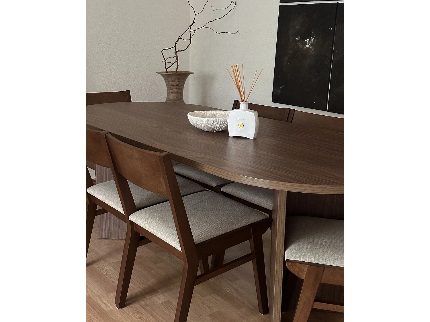 Lot de 2 chaises de salle à manger ENOLA Bois Beige clair