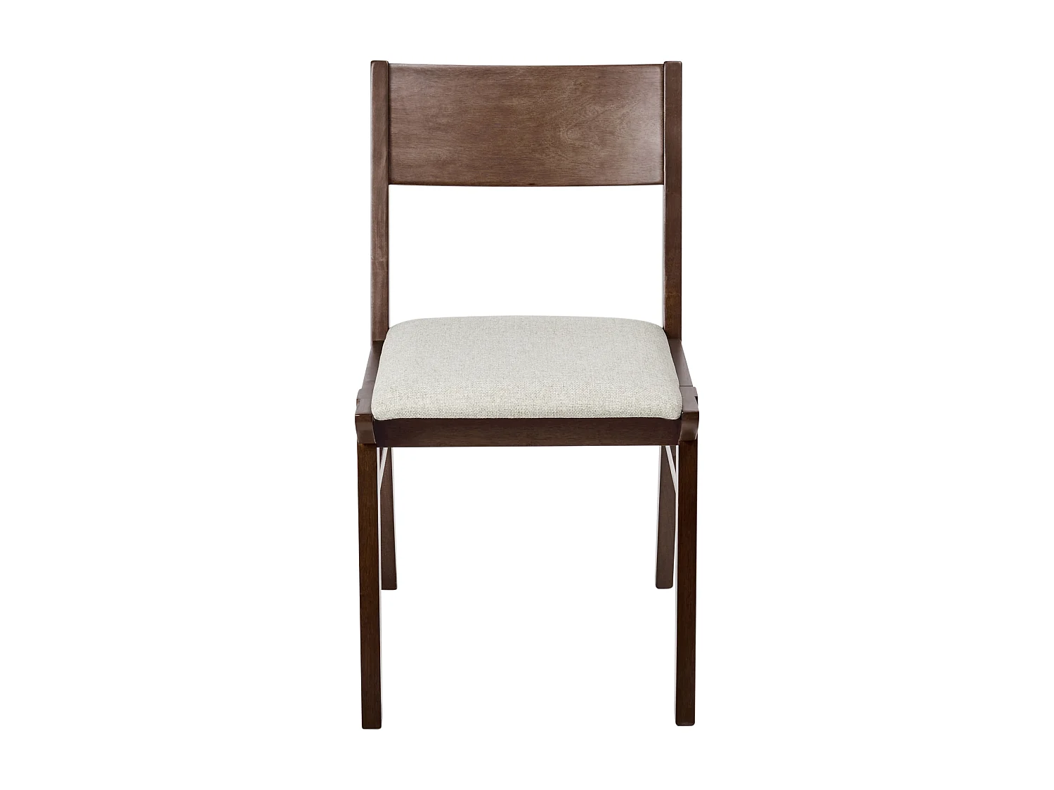 Set van 2 eetkamerstoelen ENOLA Hout Lichtbeige