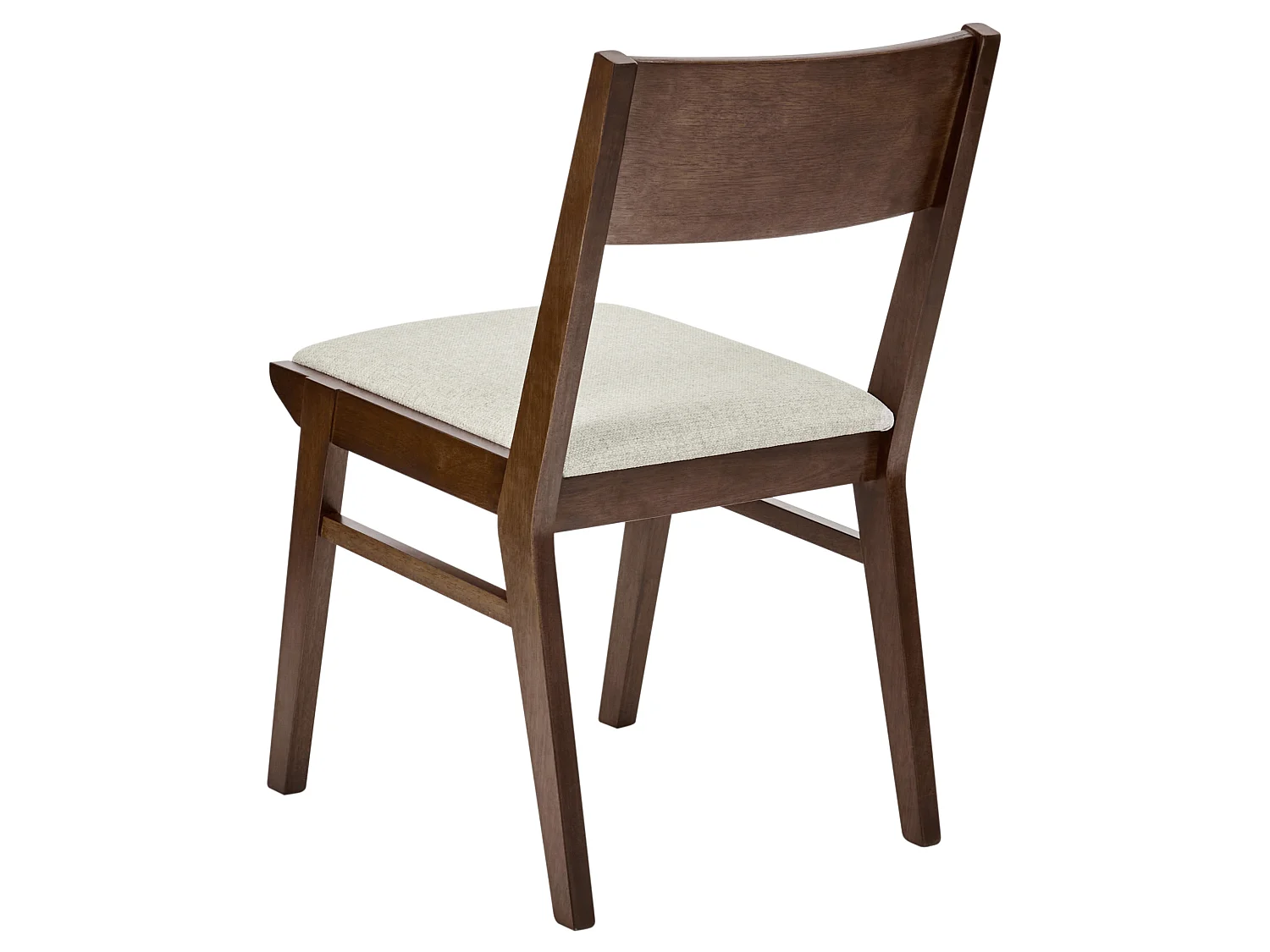 Set of 2 Dining Chairs ENOLA Wood Brown/ Light Beige