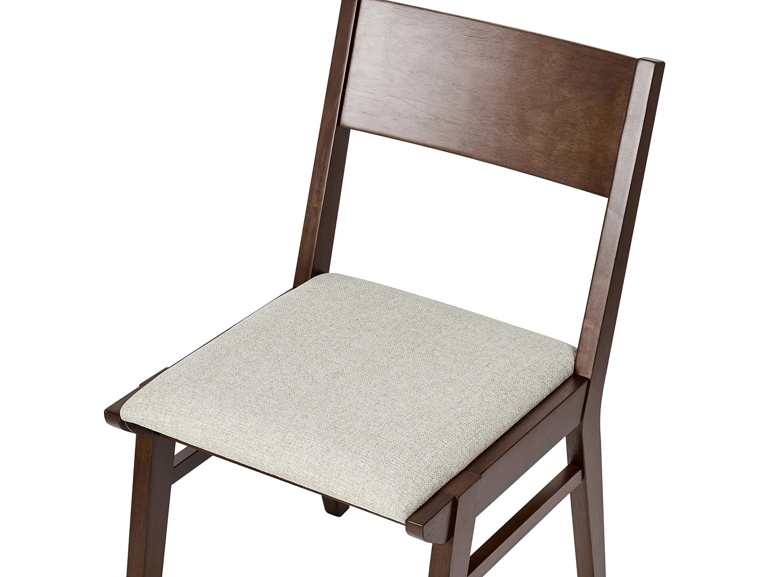 Set of 2 Dining Chairs ENOLA Wood Brown/ Light Beige