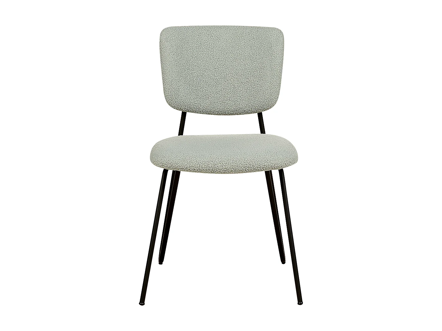 Lot de 2 chaises de salle à manger NELKO Bouclé Vert clair