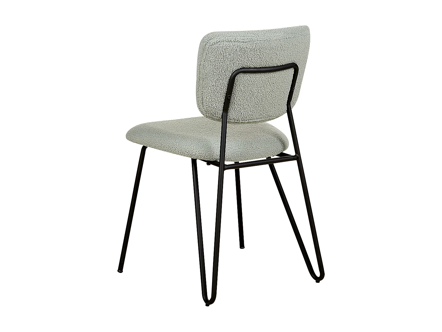 Lot de 2 chaises de salle à manger NELKO Bouclé Vert clair