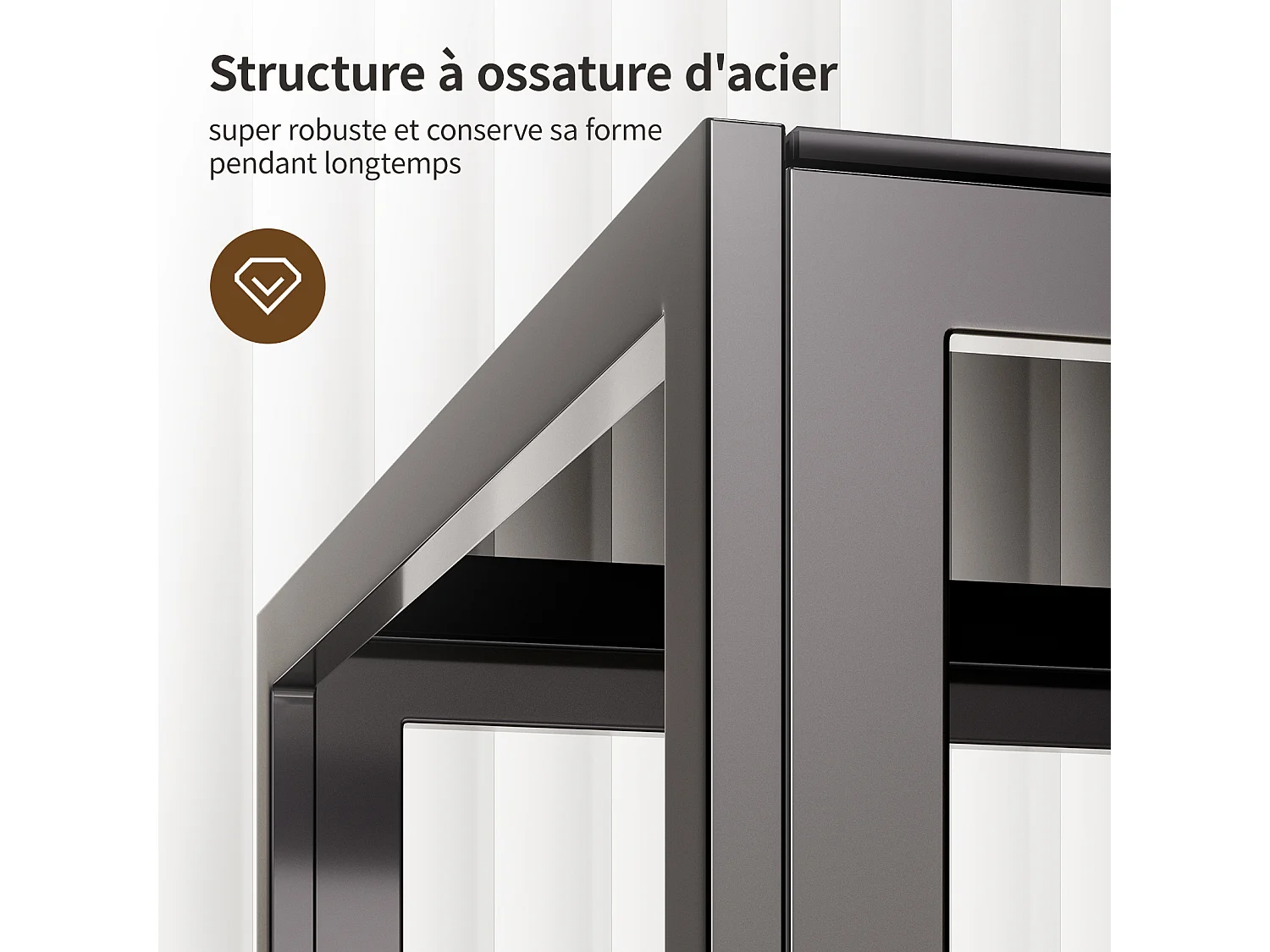 Bealife Ensemble Table et Chaises Table à Manger avec Chaises 1 Table en Verre Trempé 6 Chaises en Cuir PU Dossier Patte Metal Pied en Caoutchouc Noir