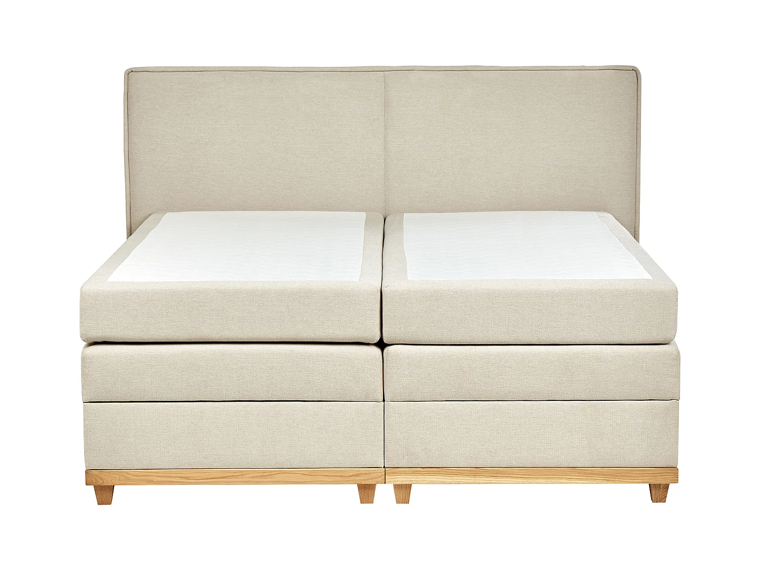 Lit boxspring avec rangement Tissu DYNASTY 180 x 200 cm Beige