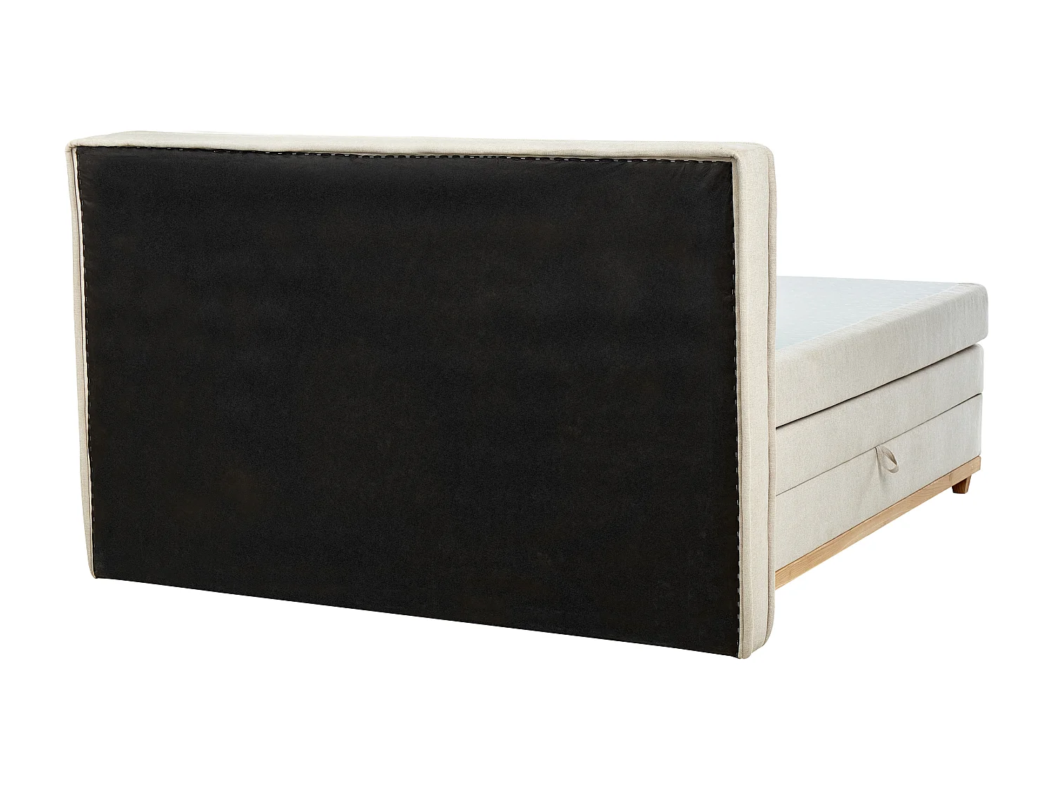 Lit boxspring avec rangement Tissu DYNASTY 180 x 200 cm Beige