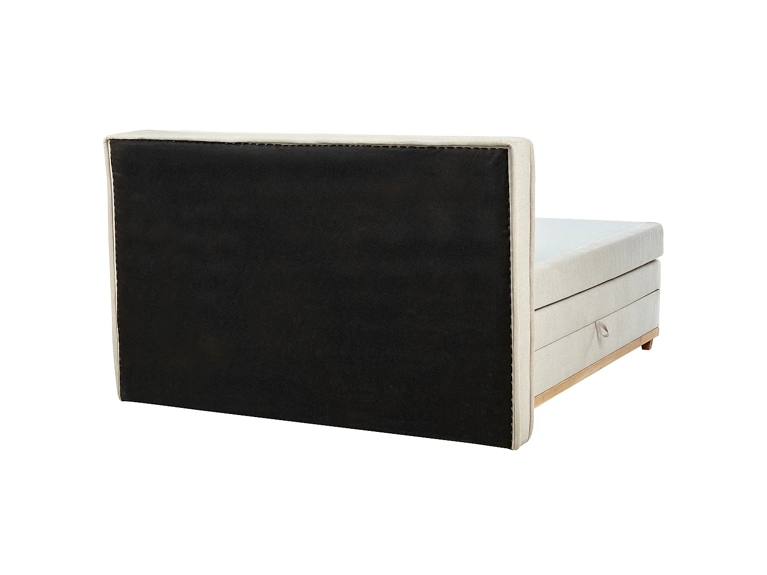 Lit boxspring avec rangement Tissu DYNASTY 160 x 200 cm Beige