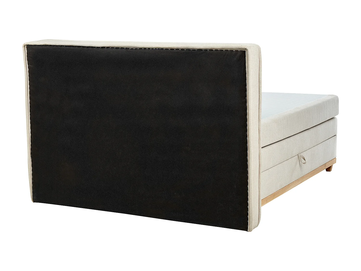 Cama continental con almacenaje Tela DYNASTY 160 x 200 cm Beige