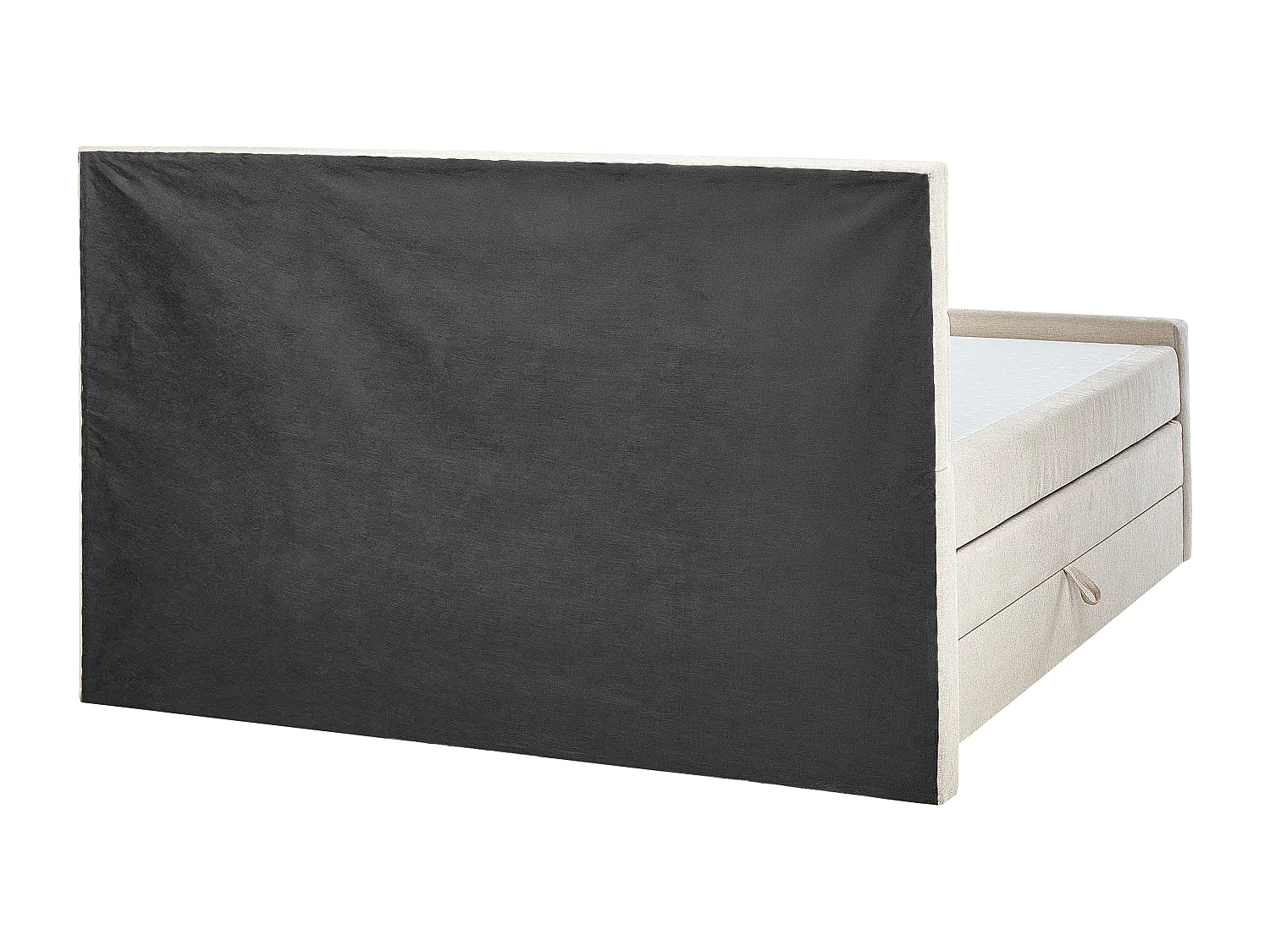 Łóżko kontynentalne z pojemnikiem ARISTOCRAT 180 x 200 cm Jasnobeżowy