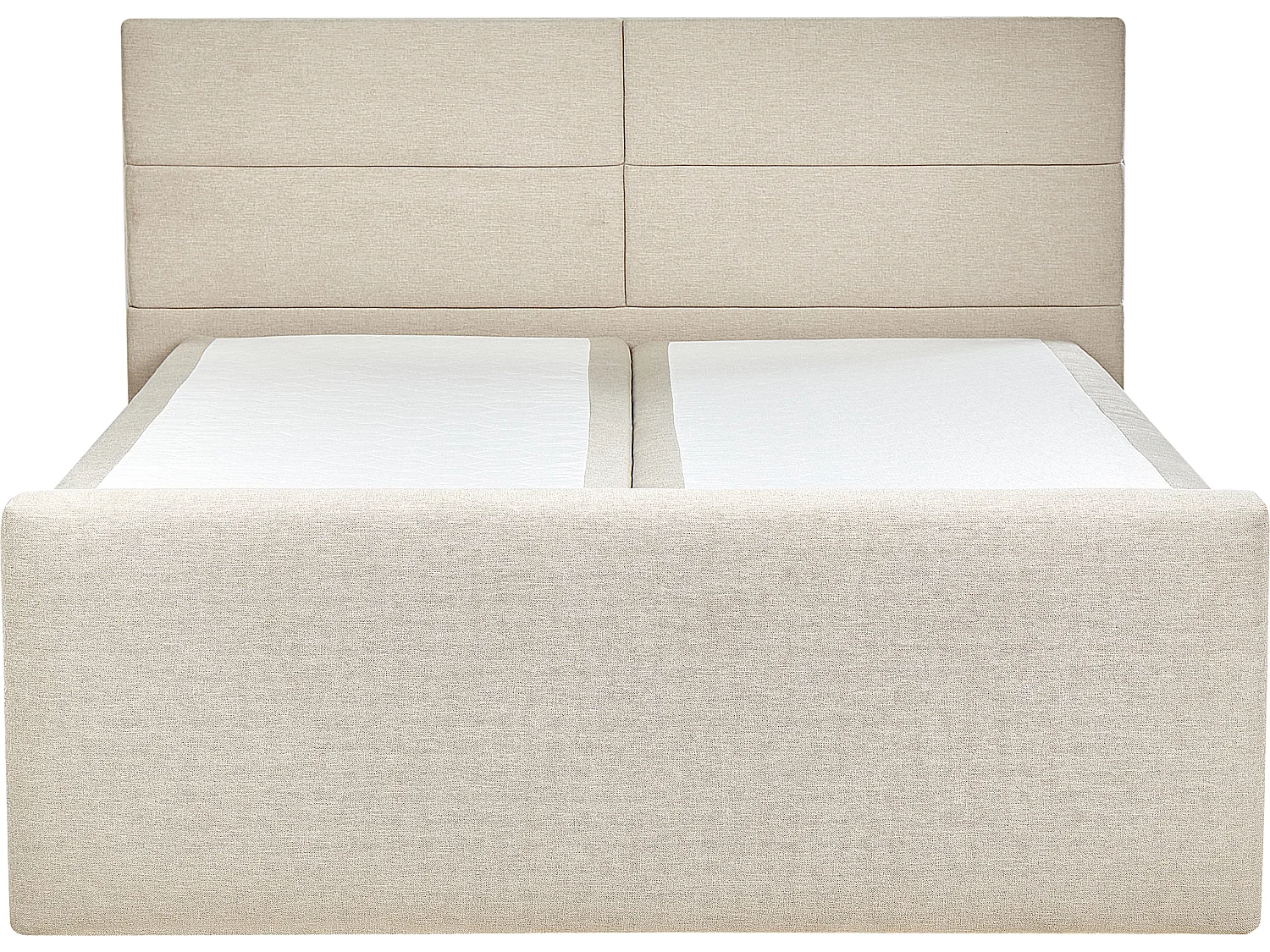 Divano letto con contenitore Tessuto ARISTOCRAT 180 x 200 cm Beige chiaro