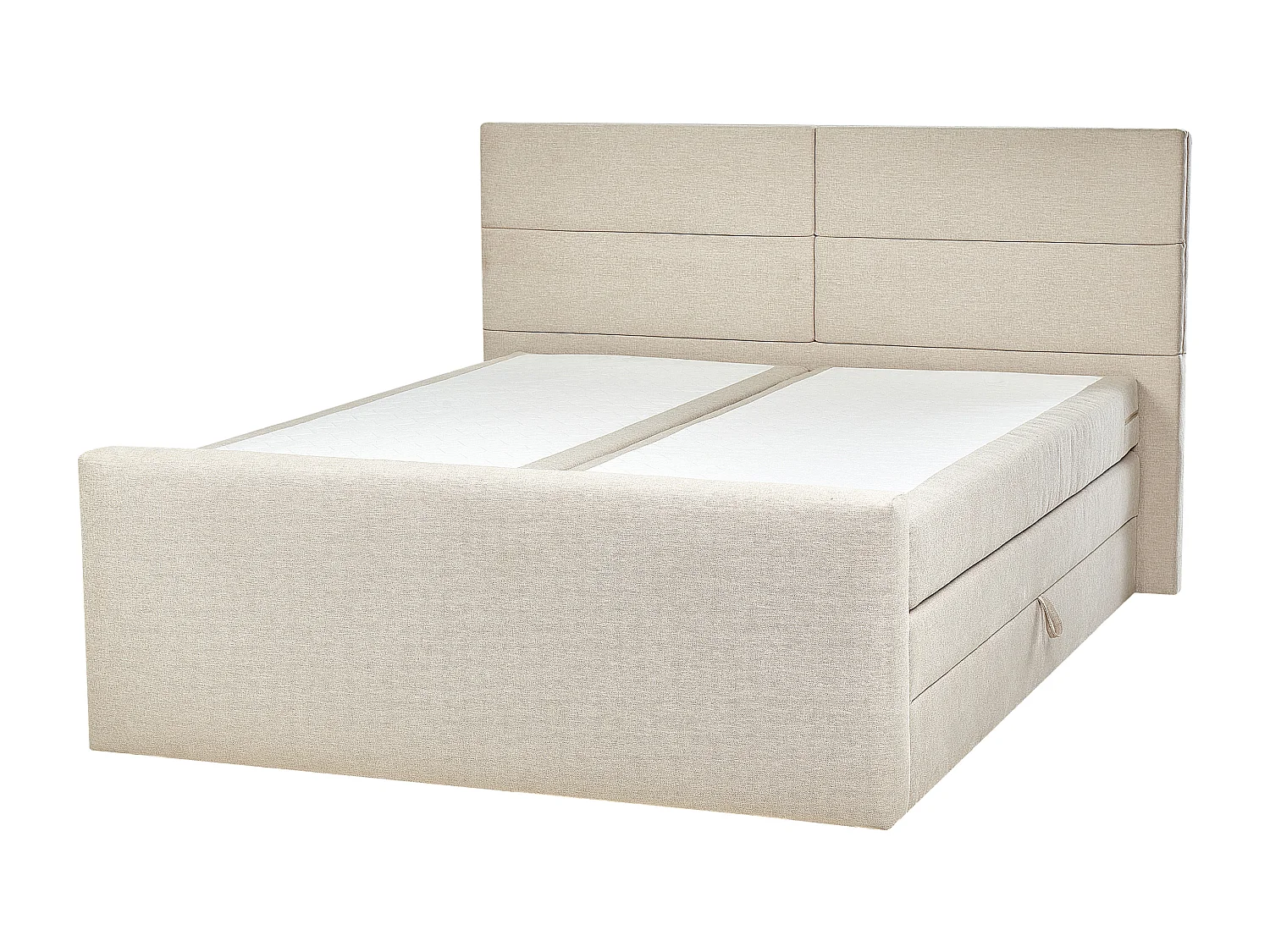 Divano letto con contenitore Tessuto ARISTOCRAT 180 x 200 cm Beige chiaro