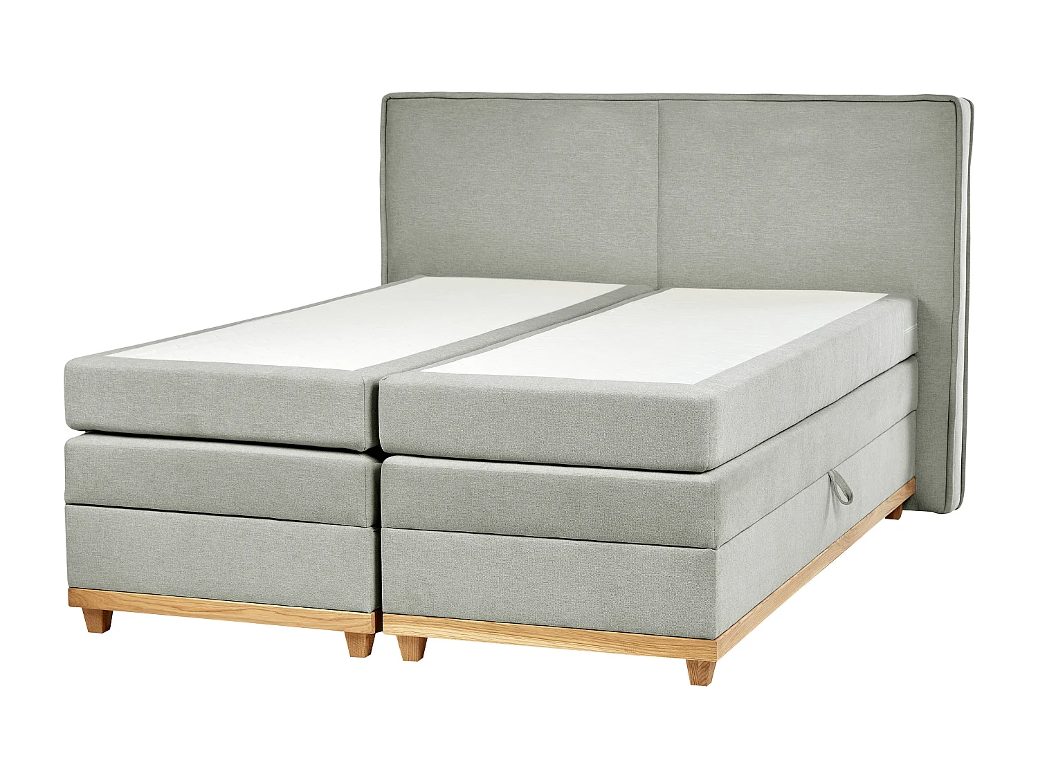 Boxspringbett mit Bettkasten hochklappbar grau 160 x 200 cm modern Dynasty