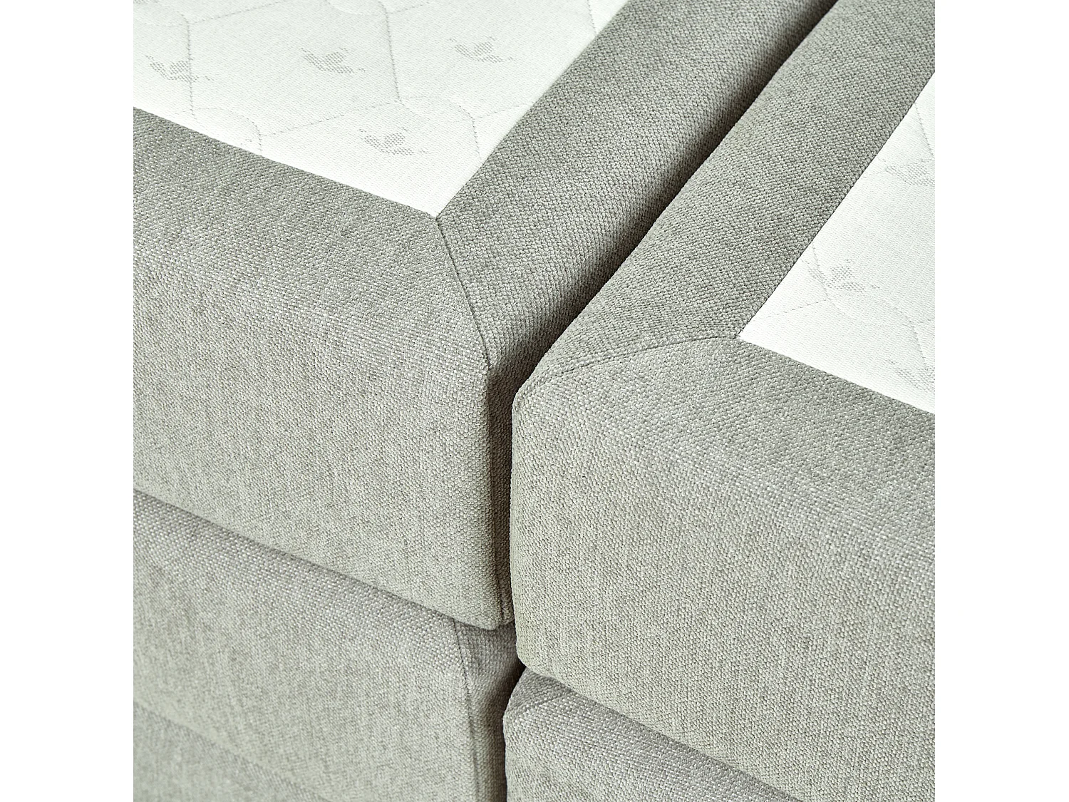 Boxspringbett mit Stauraum Stoff DYNASTY 160 x 200 cm Hellgrau