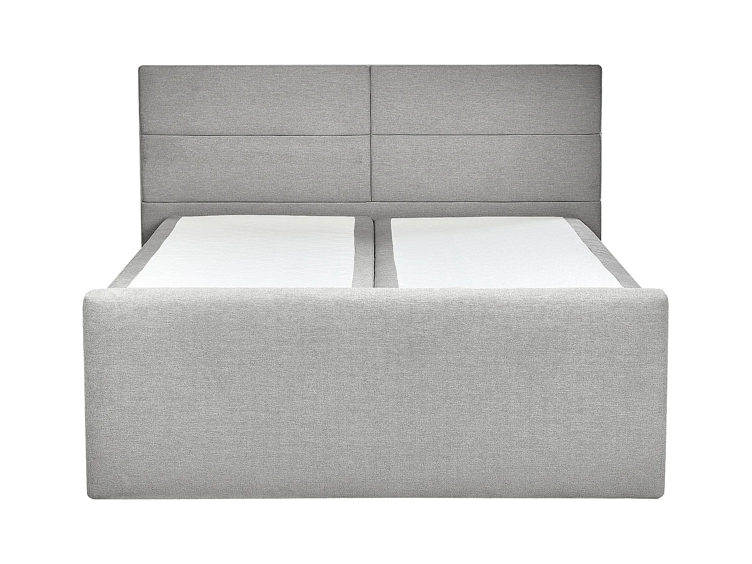 Cama continental con almacenaje Tela ARISTOCRAT 180 x 200 cm Gris claro