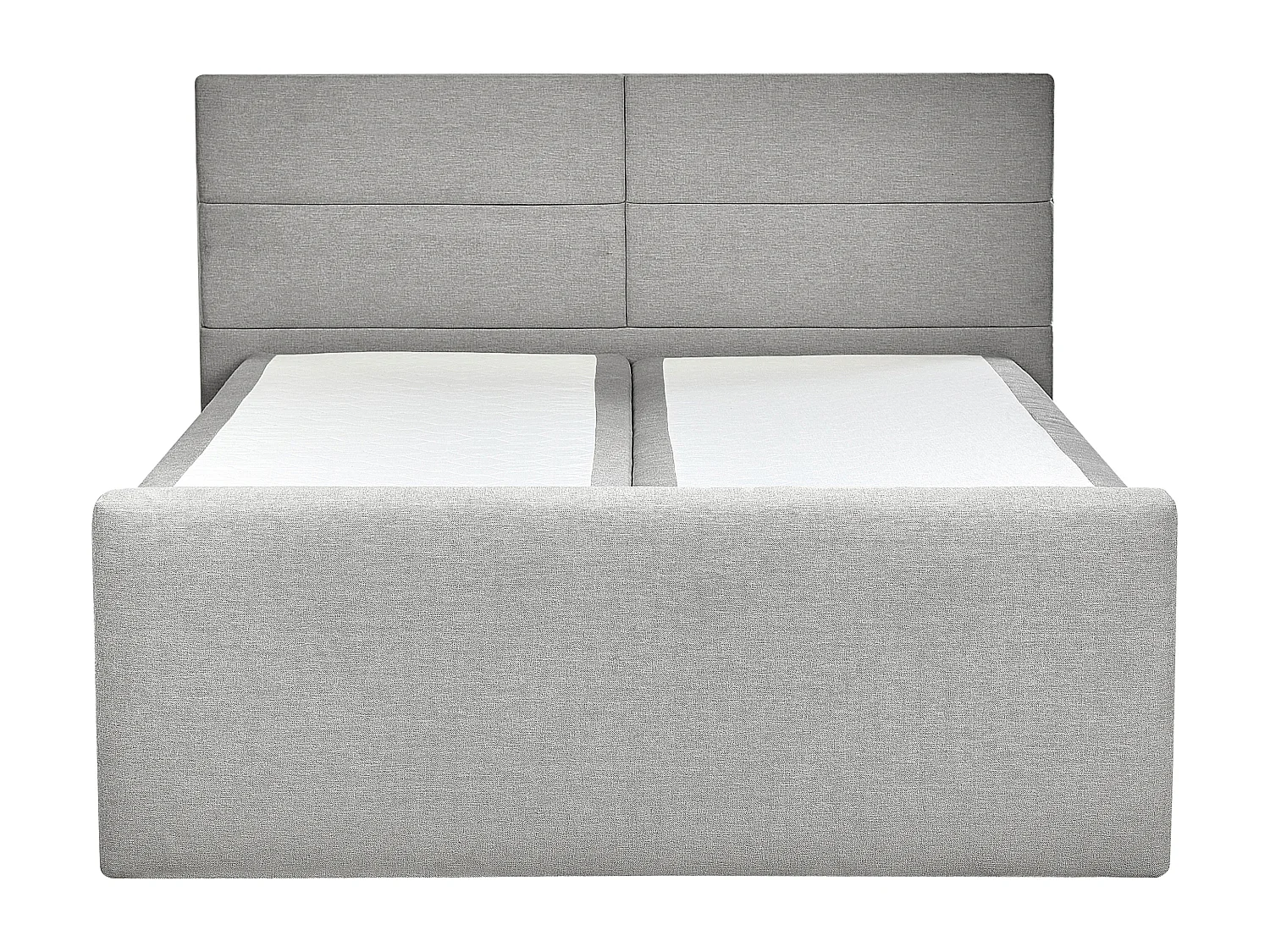 Boxspring met opbergruimte Stof ARISTOCRAT 180 x 200 cm Lichtgrijs