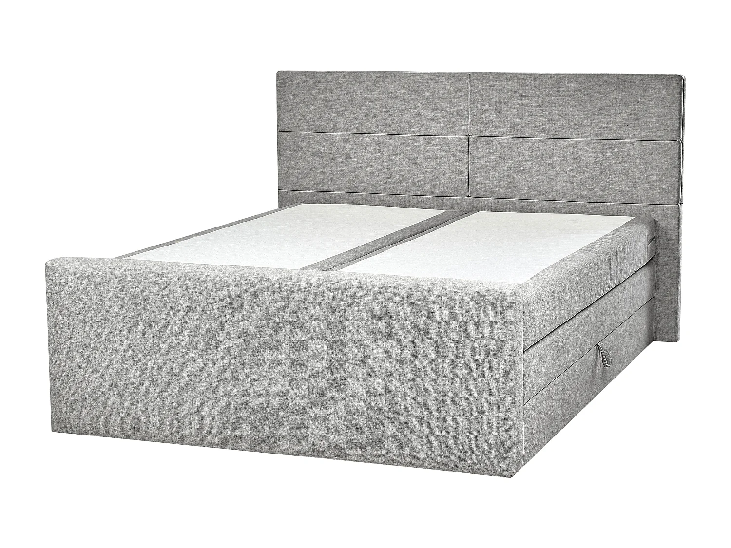 Boxspring met opbergruimte Stof ARISTOCRAT 180 x 200 cm Lichtgrijs