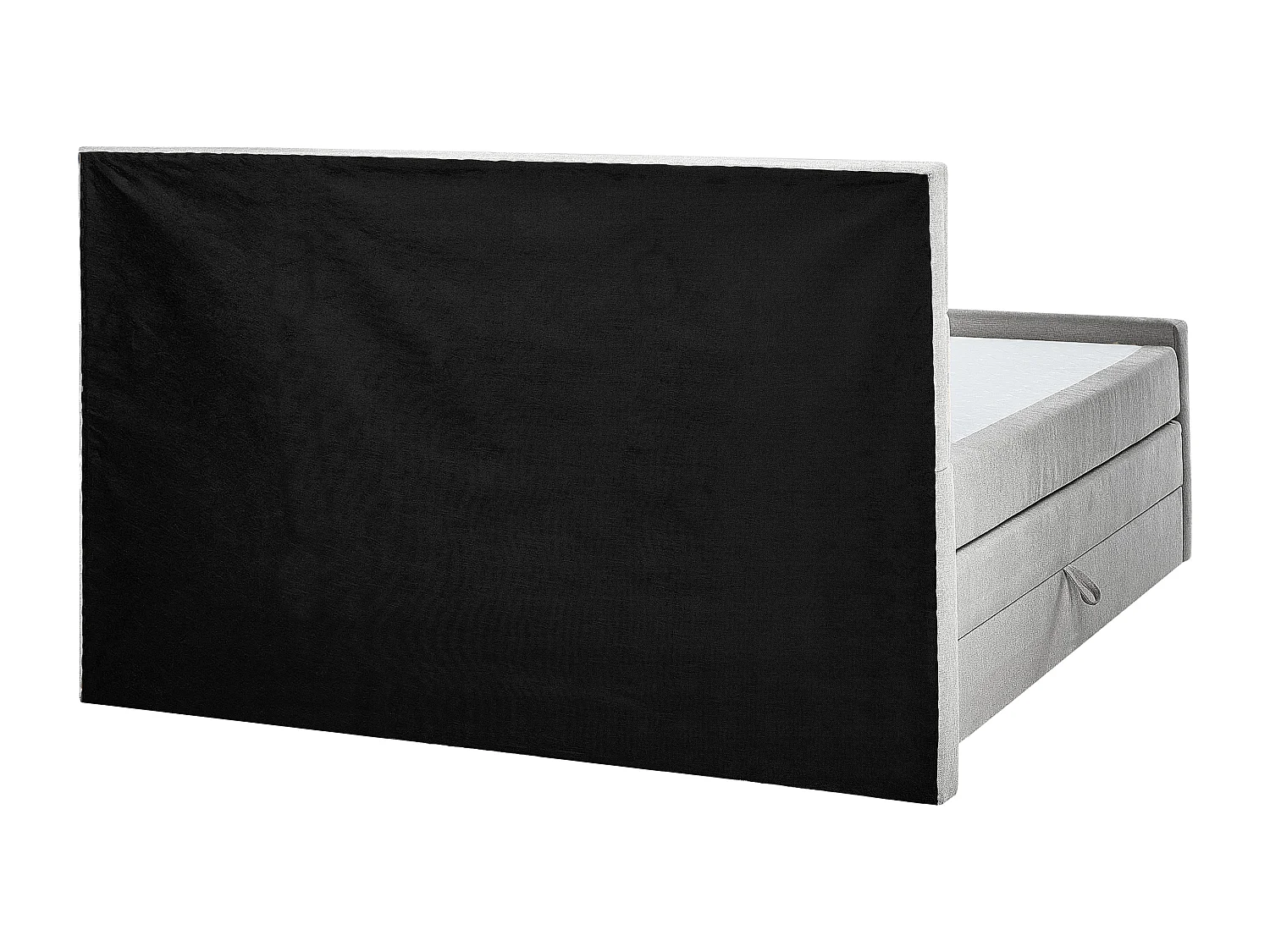 Boxspring met opbergruimte Stof ARISTOCRAT 180 x 200 cm Lichtgrijs