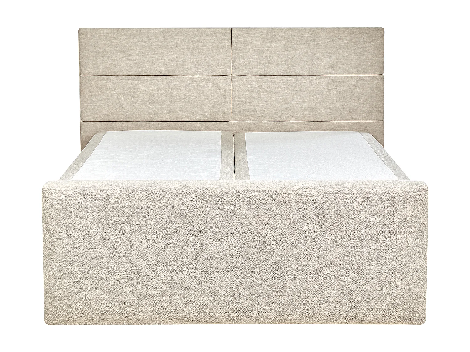 Boxspringbett mit Stauraum Stoff ARISTOCRAT 160 x 200 cm Hellbeige