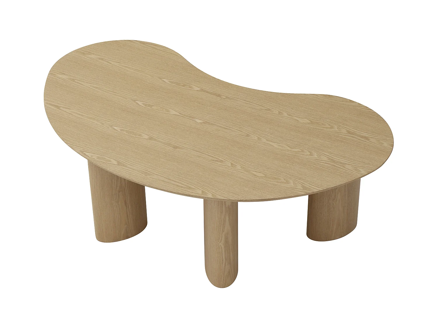 Table basse placage frêne - Naturel clair - CALYNOR