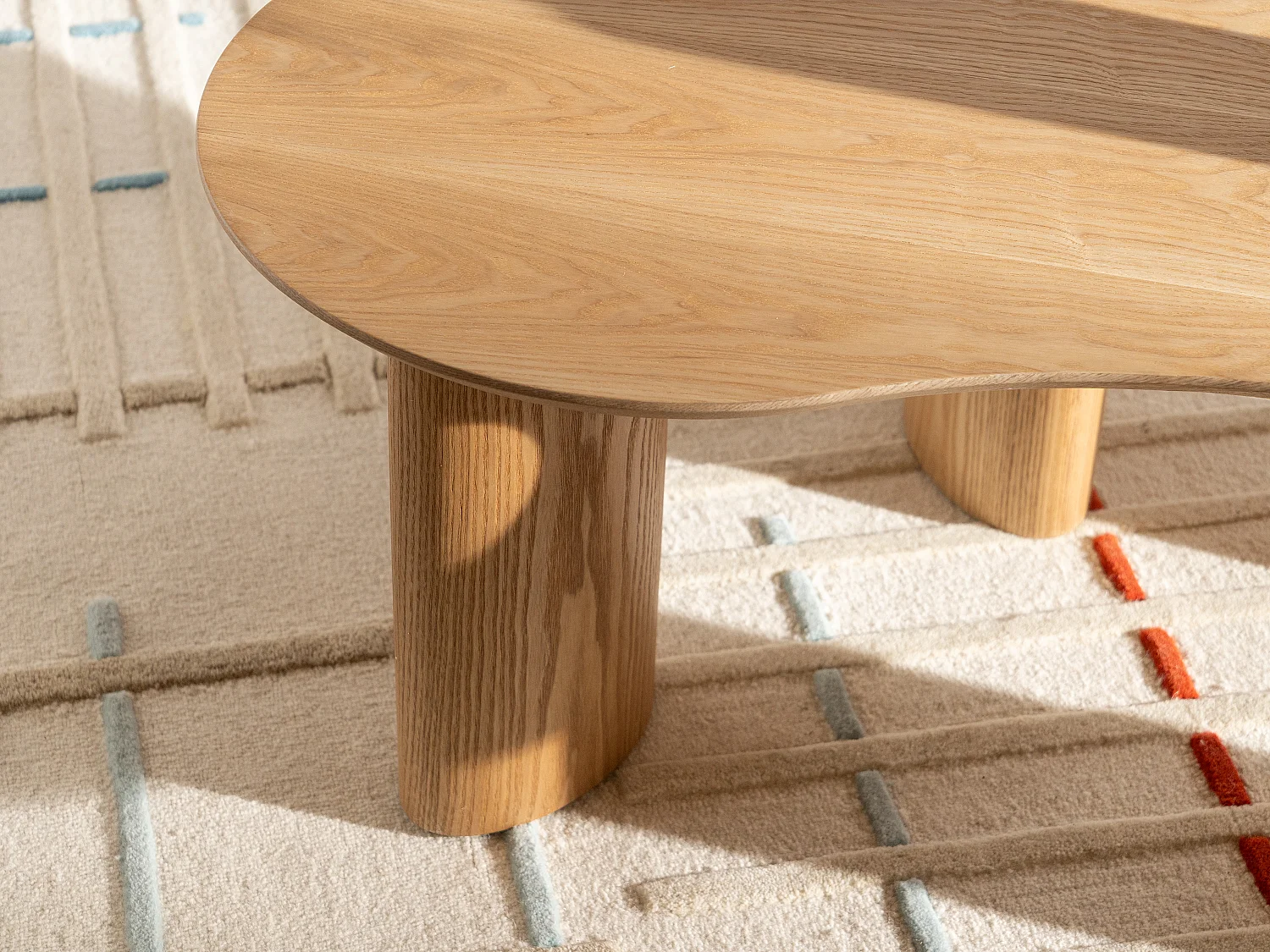 Table basse placage frêne - Naturel clair - CALYNOR
