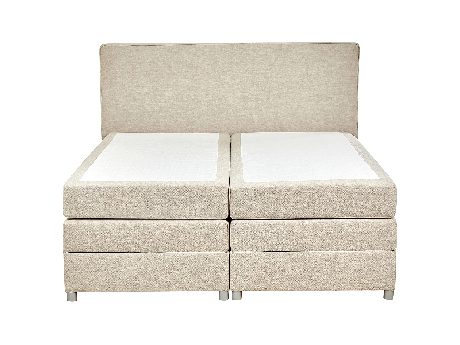 Divano letto con contenitore Tessuto MINISTER 160 x 200 cm Beige chiaro