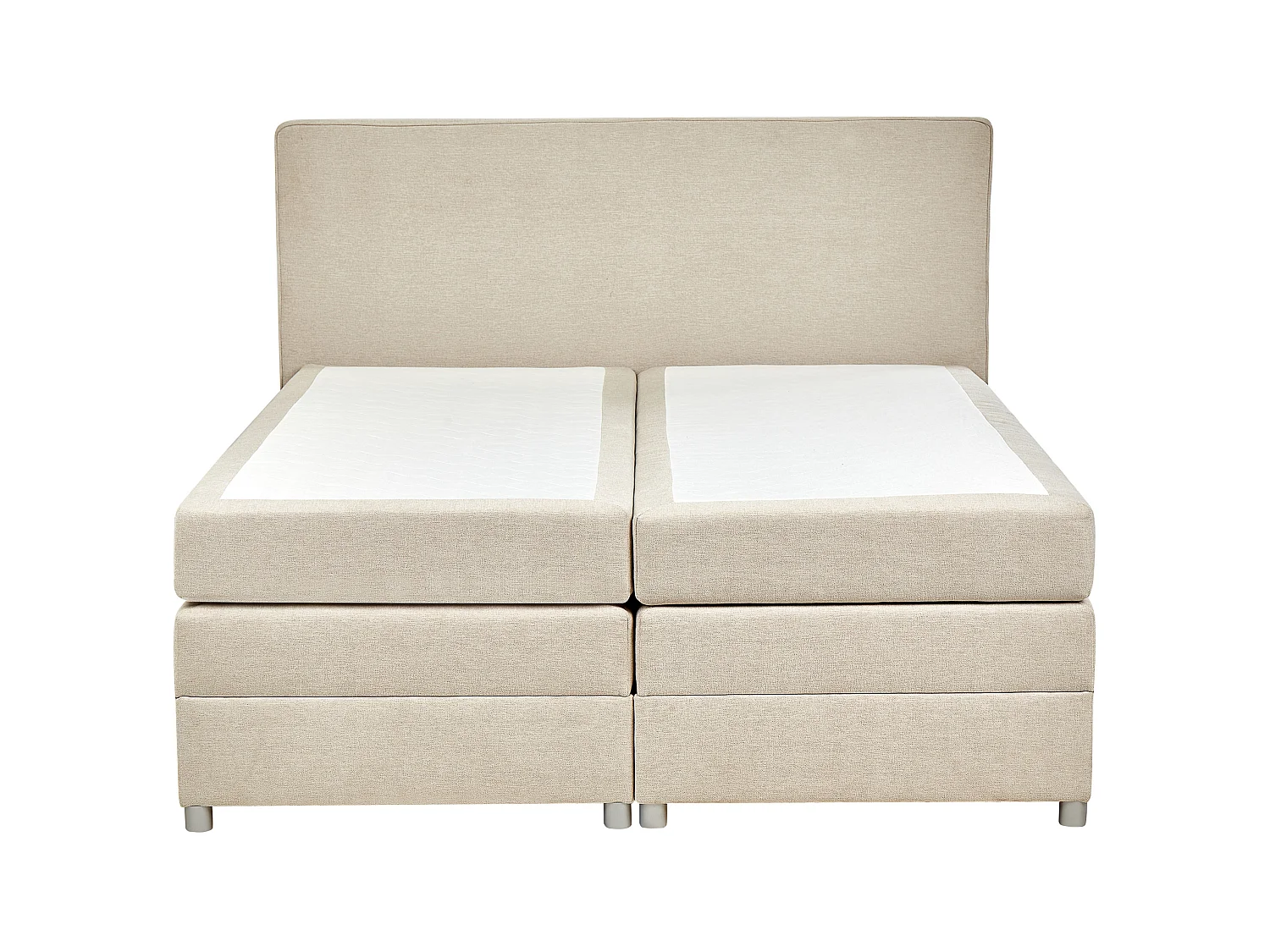 Divano letto con contenitore Tessuto MINISTER 160 x 200 cm Beige chiaro