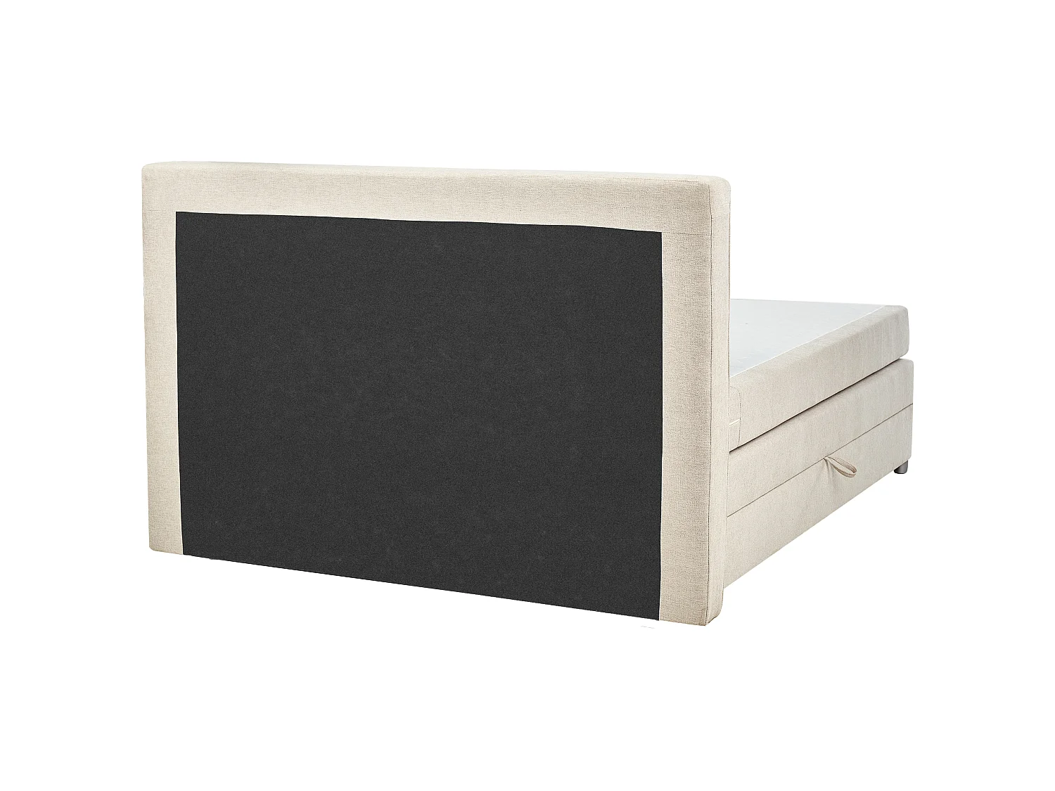 Divano letto con contenitore Tessuto MINISTER 160 x 200 cm Beige chiaro