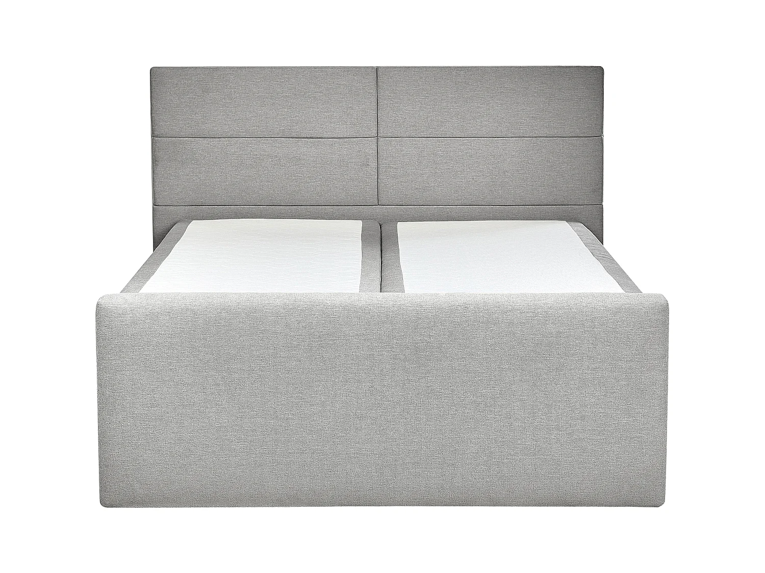Lit boxspring avec rangement Tissu ARISTOCRAT 160 x 200 cm Gris clair