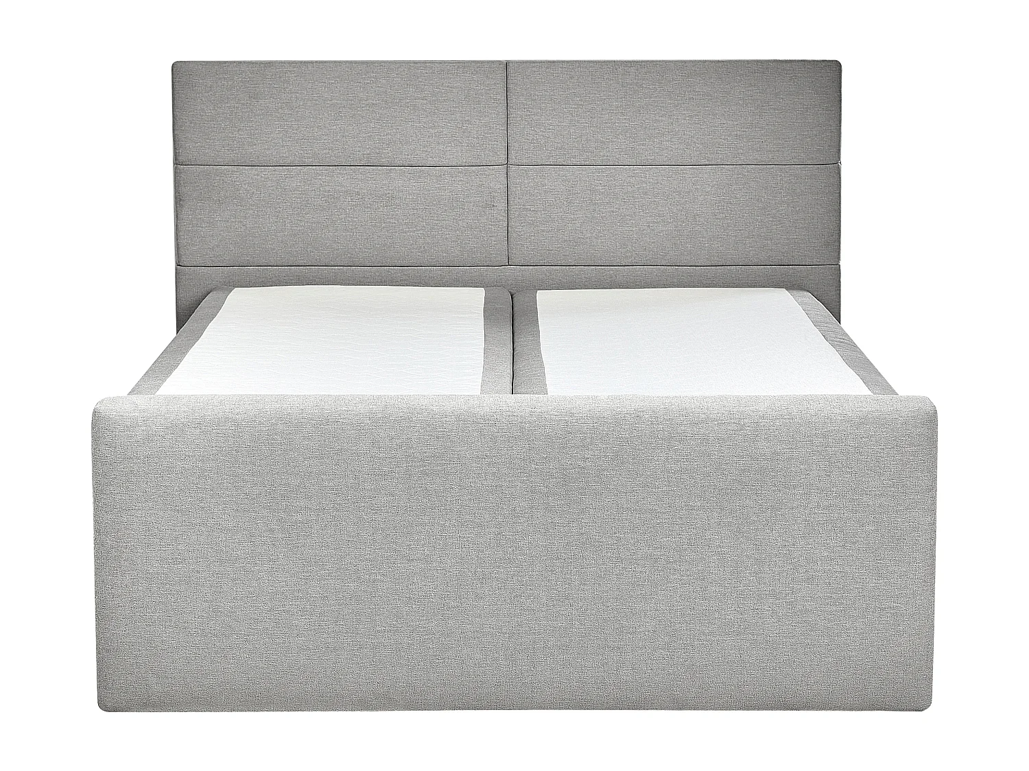 Boxspring met opbergruimte Stof ARISTOCRAT 160 x 200 cm Lichtgrijs