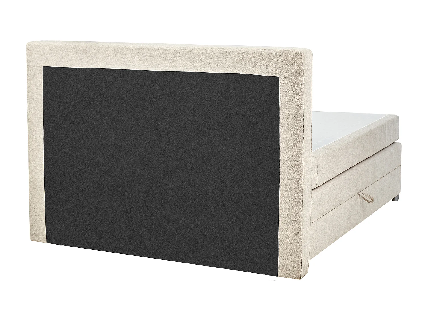 Divano letto con contenitore Tessuto MINISTER 160 x 200 cm Beige chiaro