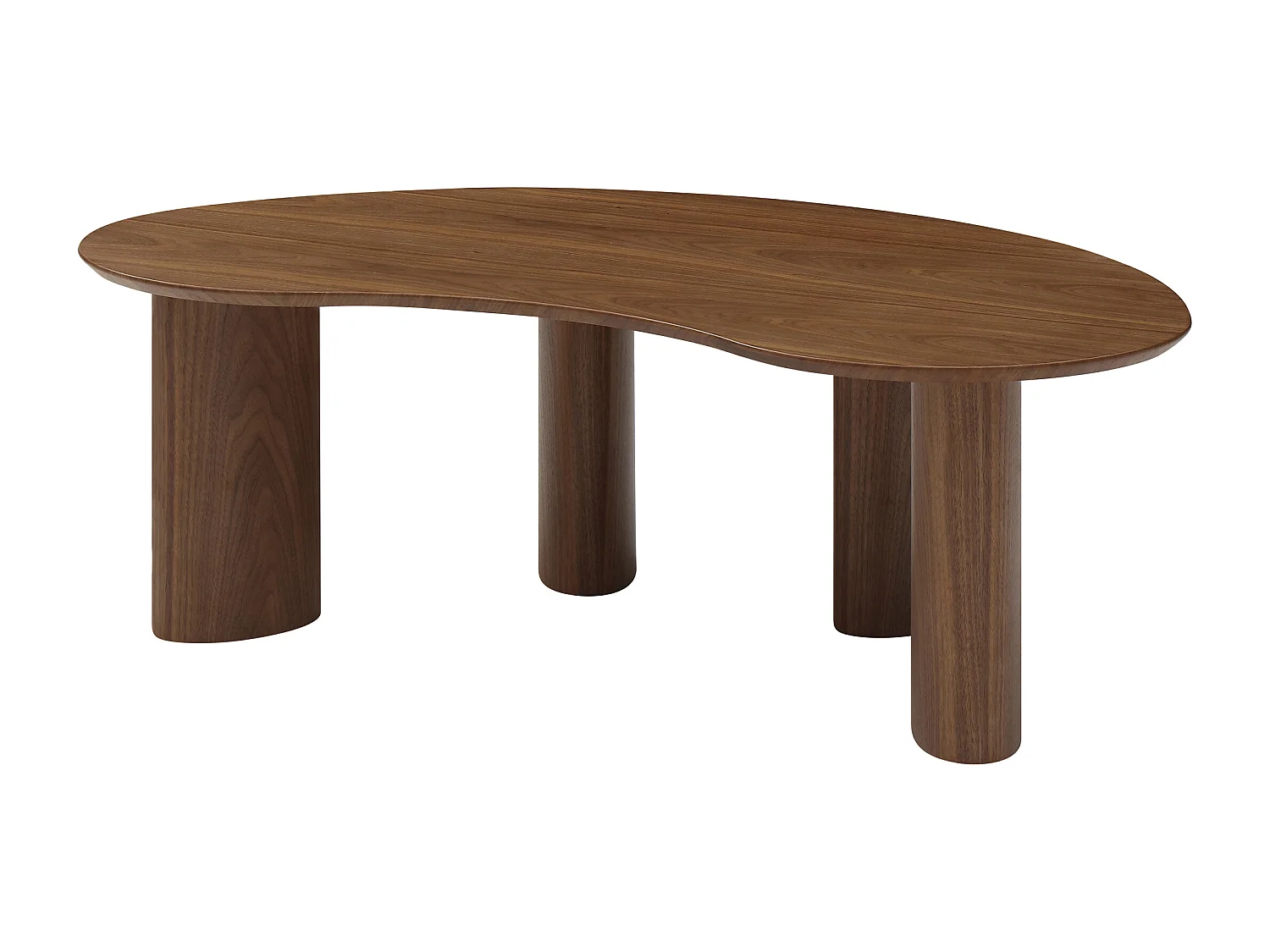 Table basse placage noyer - Naturel foncé - CALYNOR