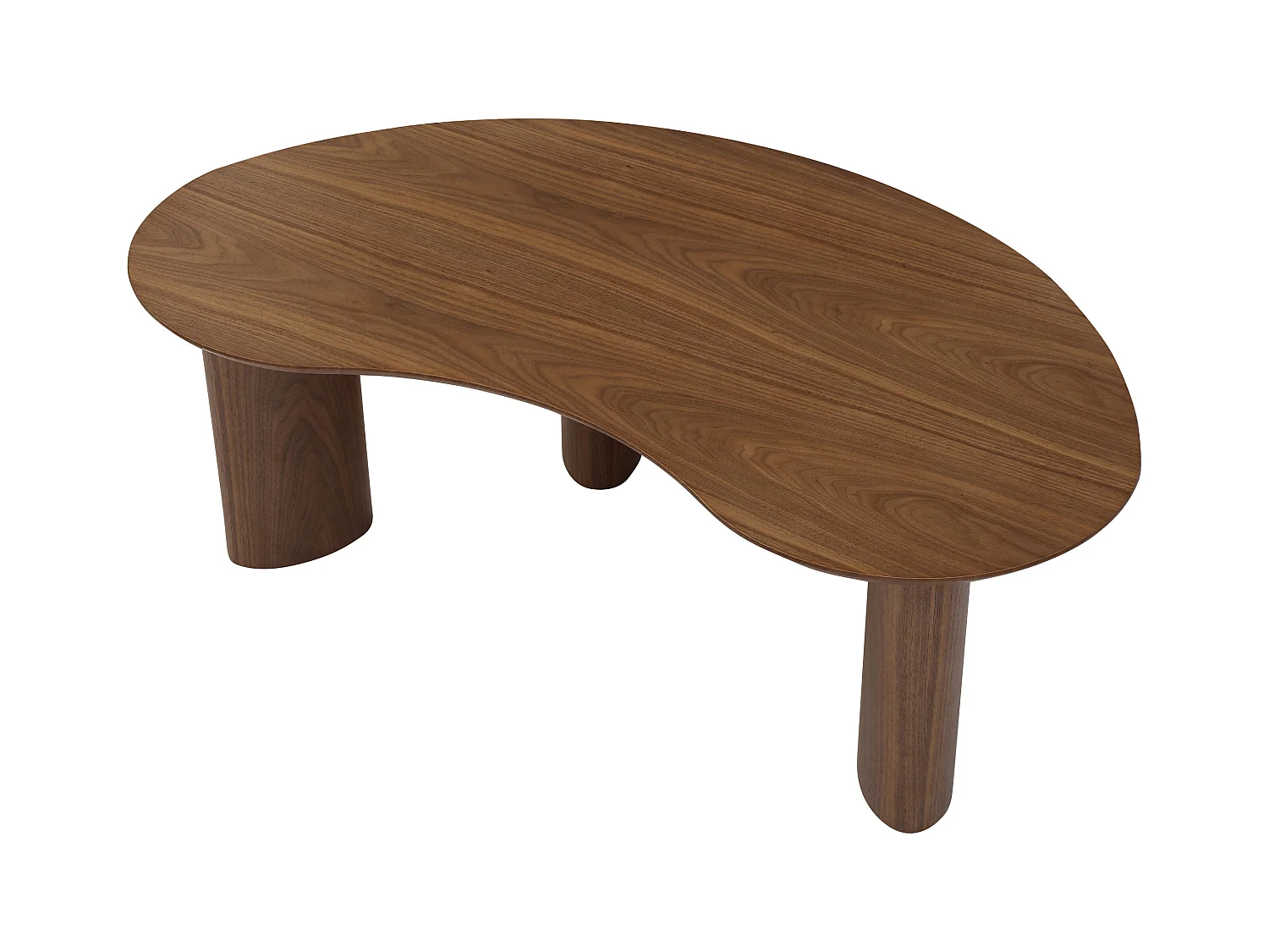 Table basse placage noyer - Naturel foncé - CALYNOR