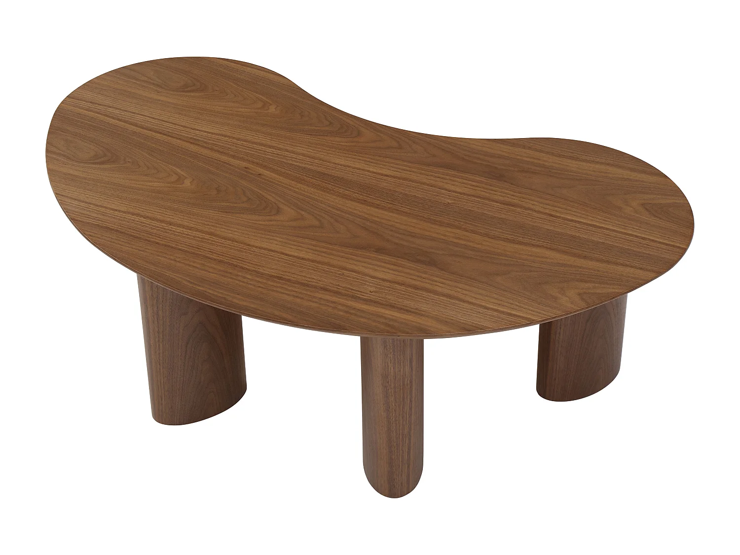 Table basse placage noyer - Naturel foncé - CALYNOR