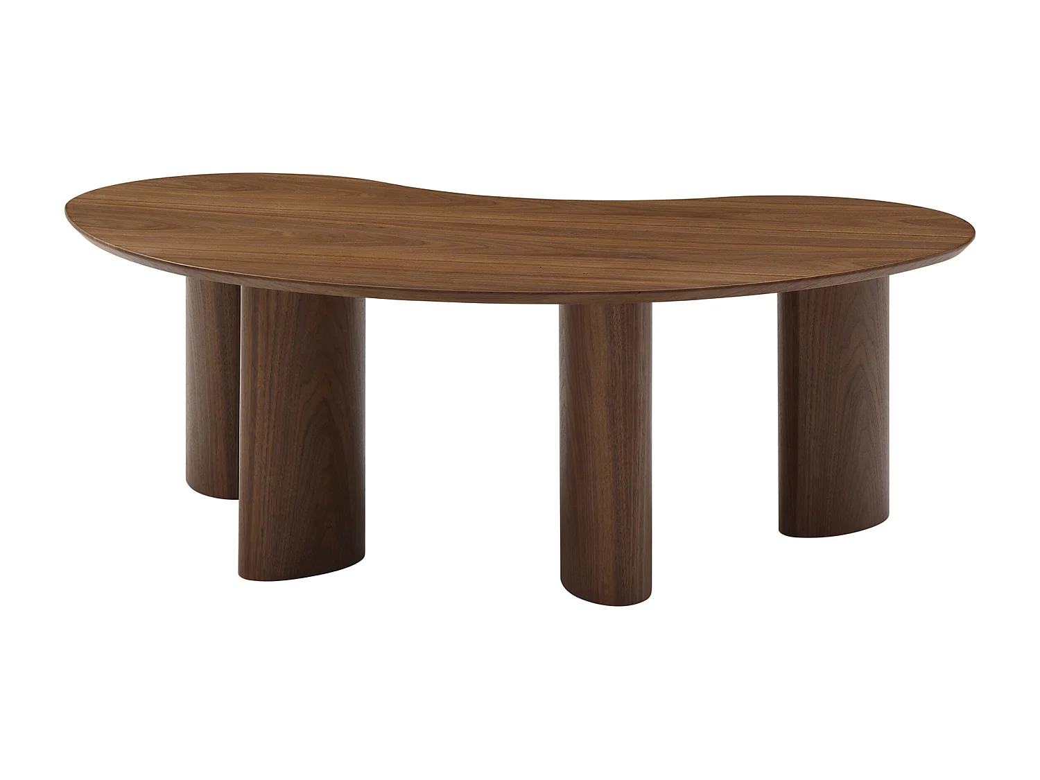 Table basse placage noyer - Naturel foncé - CALYNOR