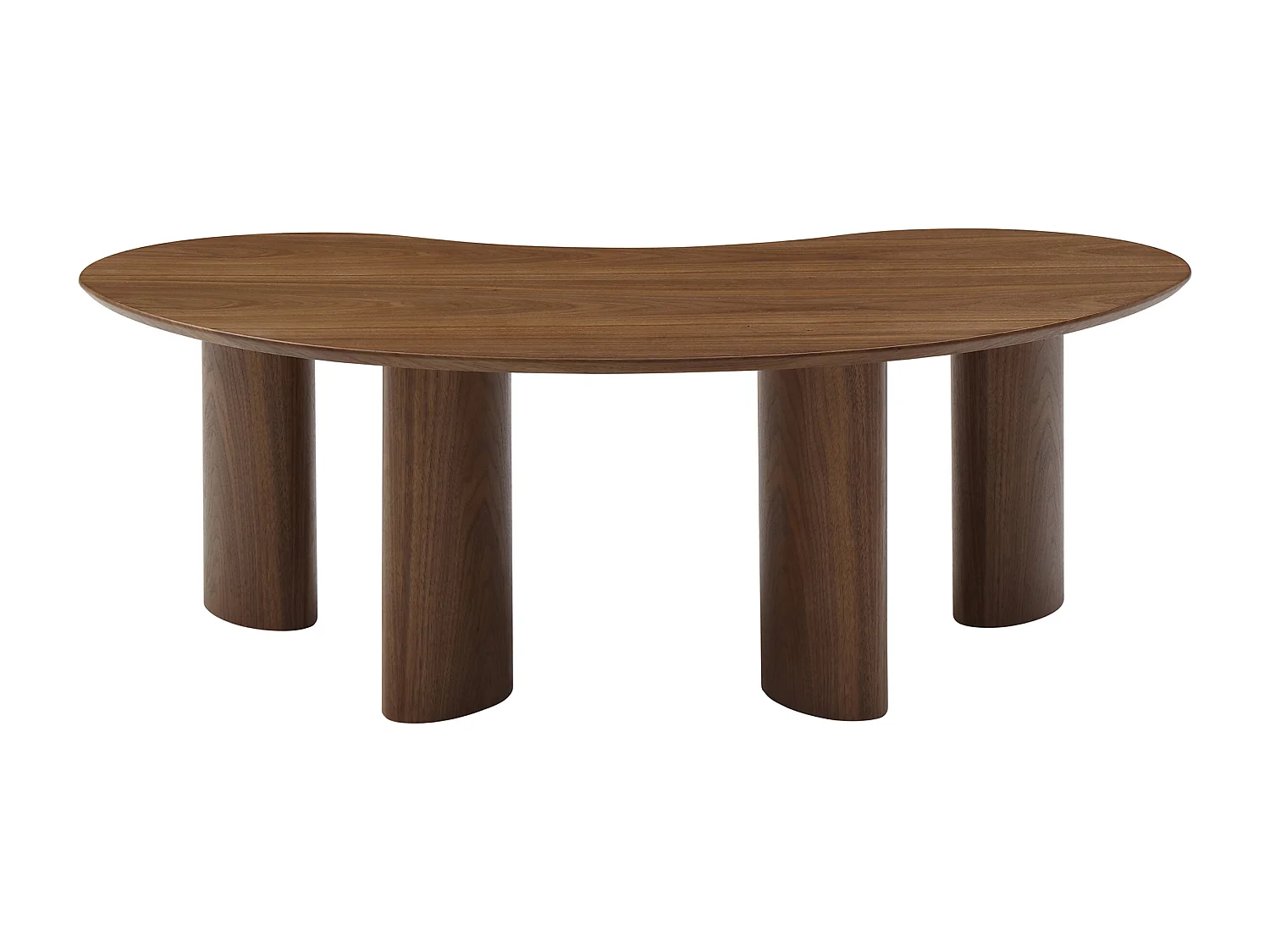 Table basse placage noyer - Naturel foncé - CALYNOR