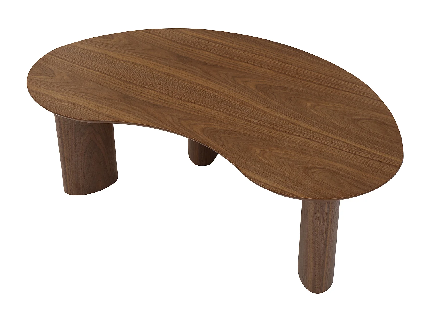 Sofabord med valnødfiner - Mørk naturlig - CALYNOR