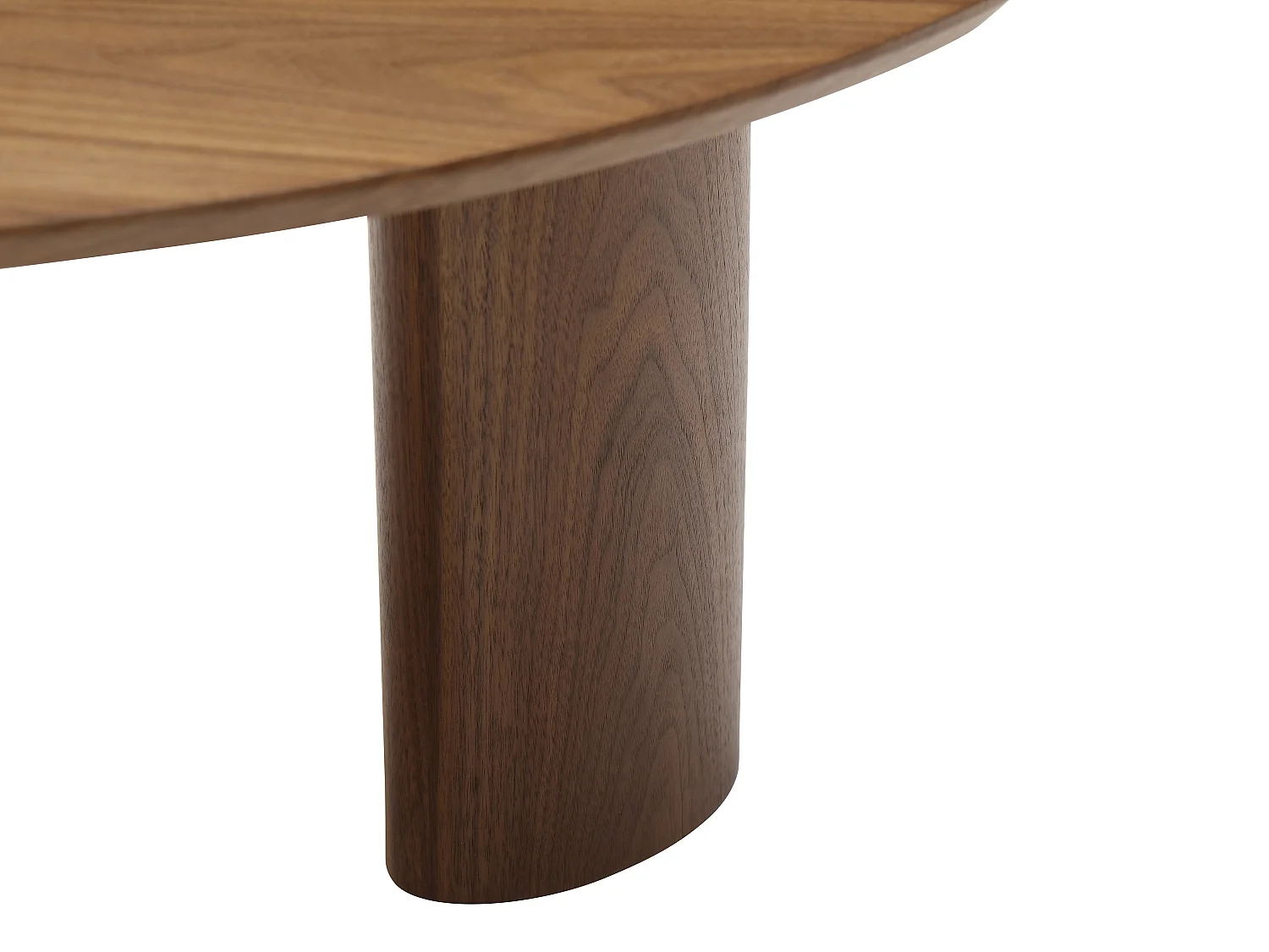 Sofabord med valnødfiner - Mørk naturlig - CALYNOR