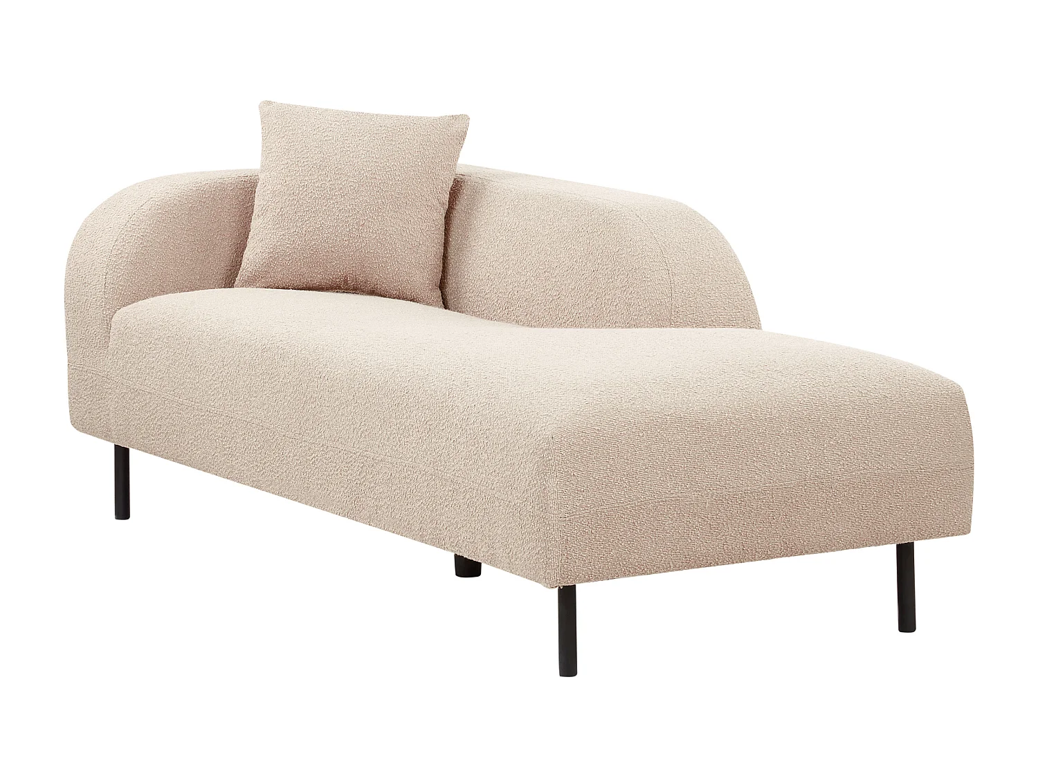 Chaise longue côté droite LE CRAU Bouclé Taupe