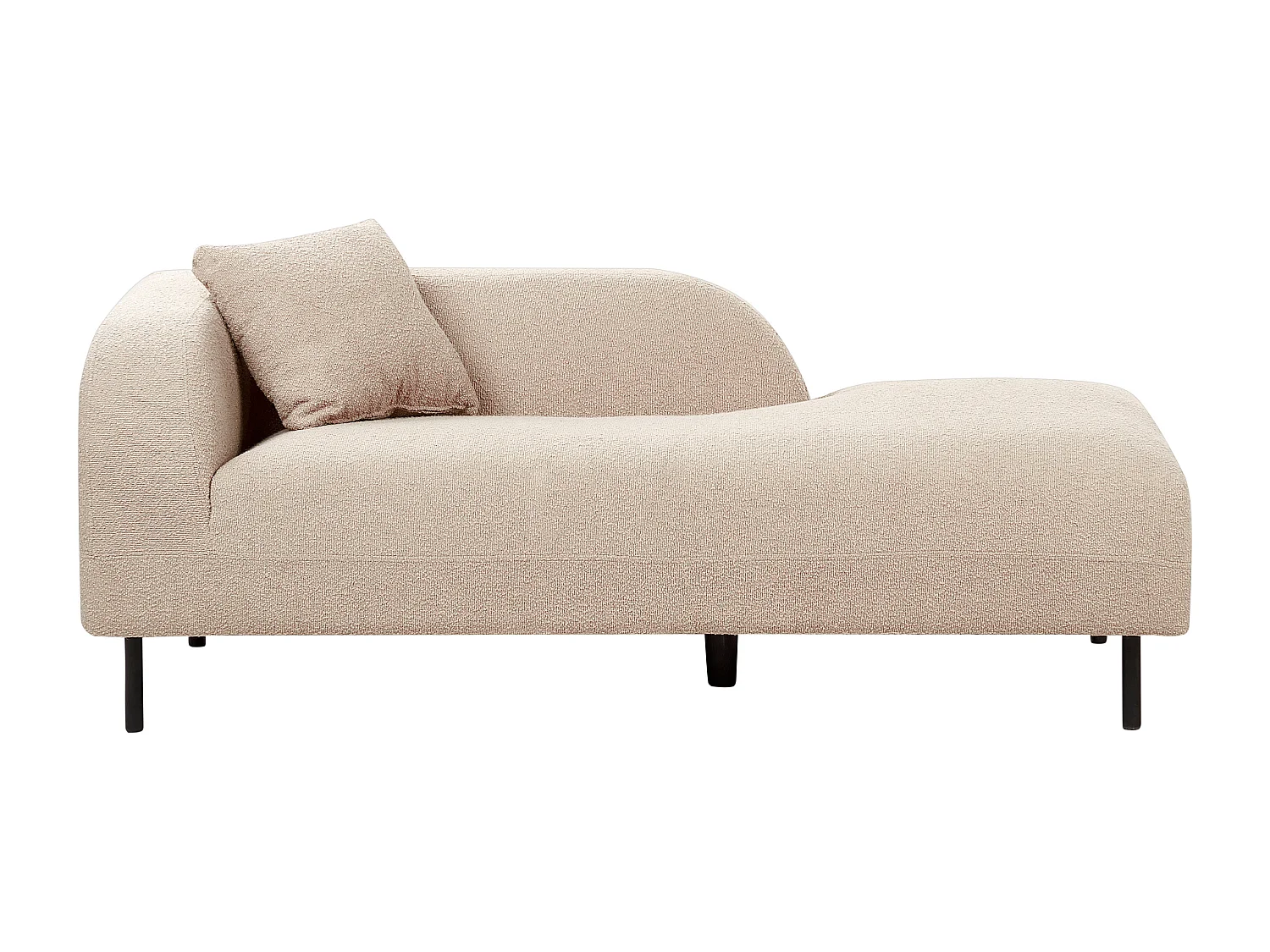 Chaise longue côté droite LE CRAU Bouclé Taupe