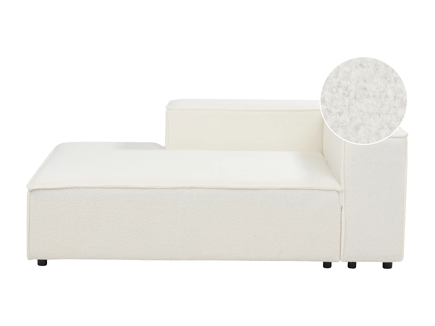 Chaise longue APRICA Bouclé Bianco