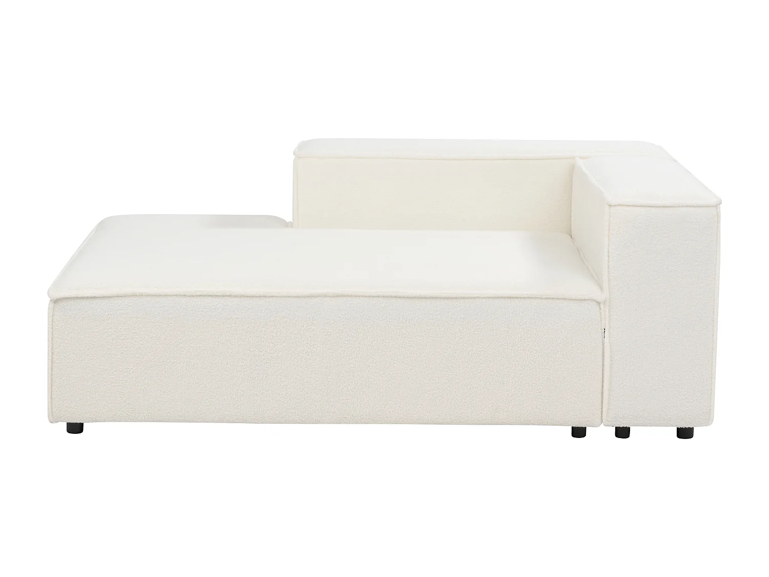 Chaise longue APRICA Bouclé Bianco