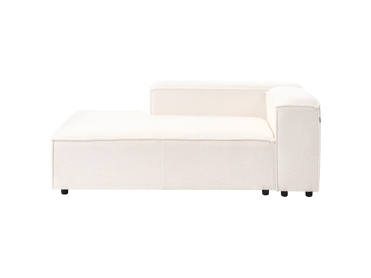 Chaise longue côté droit ARDAL Bouclé Blanc cassé