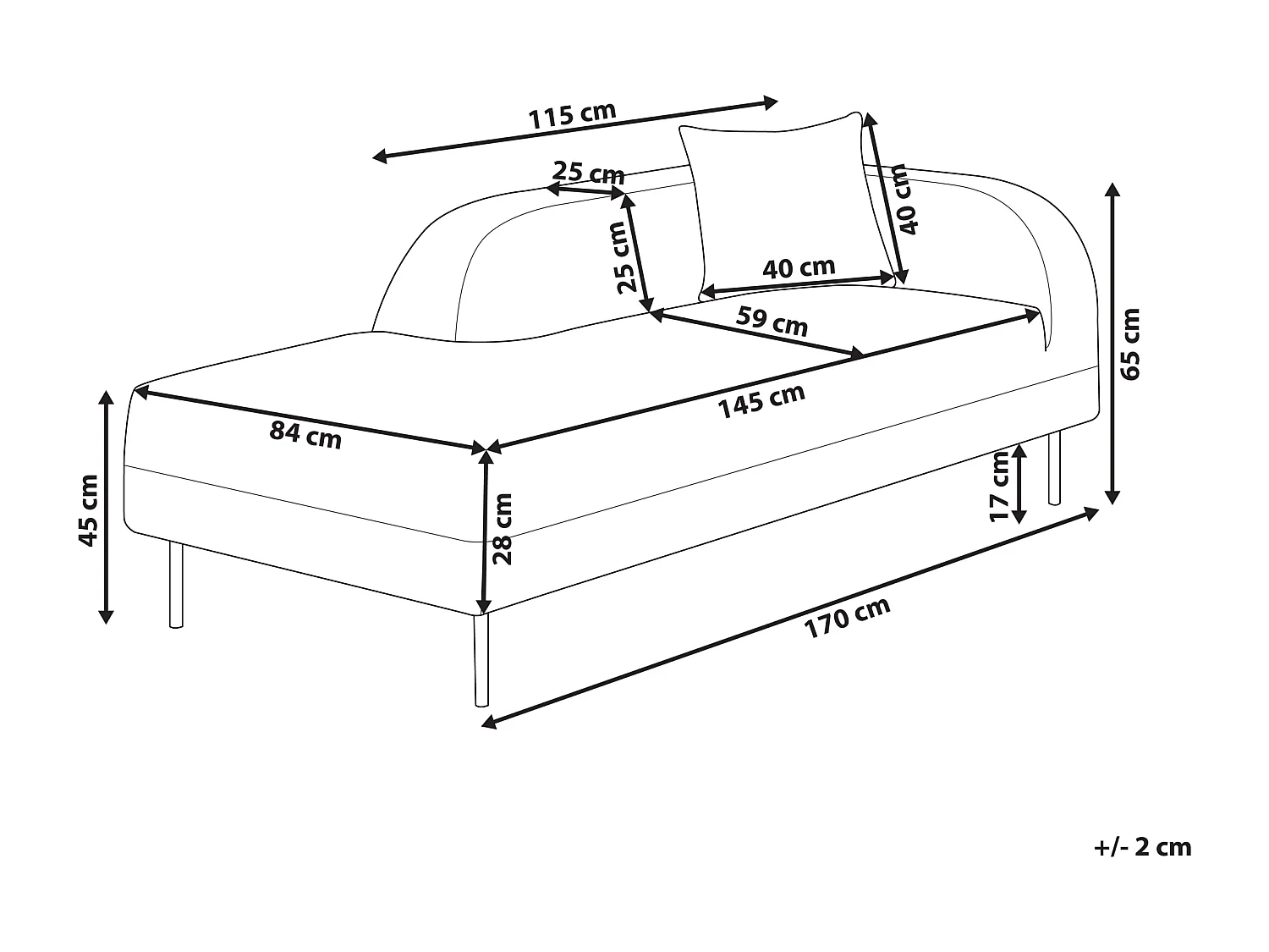 Rechtszijdige chaise longue LE CRAU Bouclé Gebroken wit