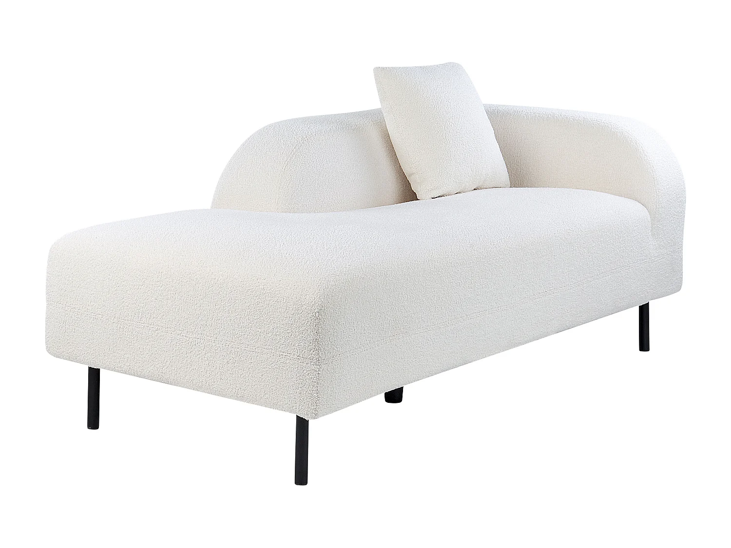 Rechtszijdige chaise longue LE CRAU Bouclé Gebroken wit