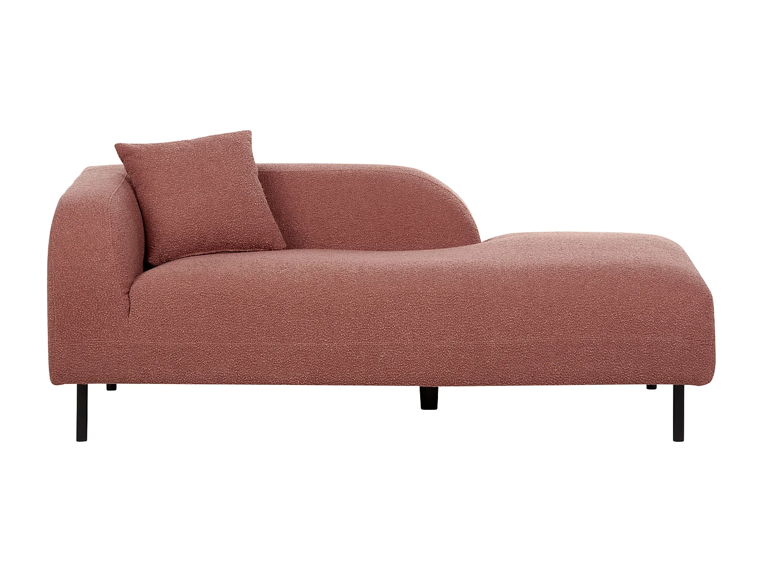 Chaise longue versione sinistra LE CRAU Bouclé Rosa