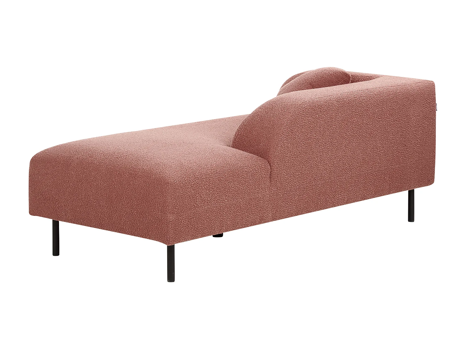 Chaise longue versione sinistra LE CRAU Bouclé Rosa