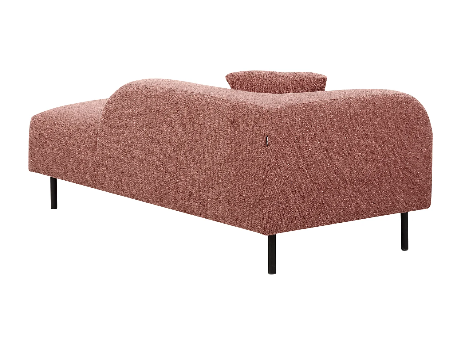 Linkszijdige chaise longue LE CRAU Bouclé Roze