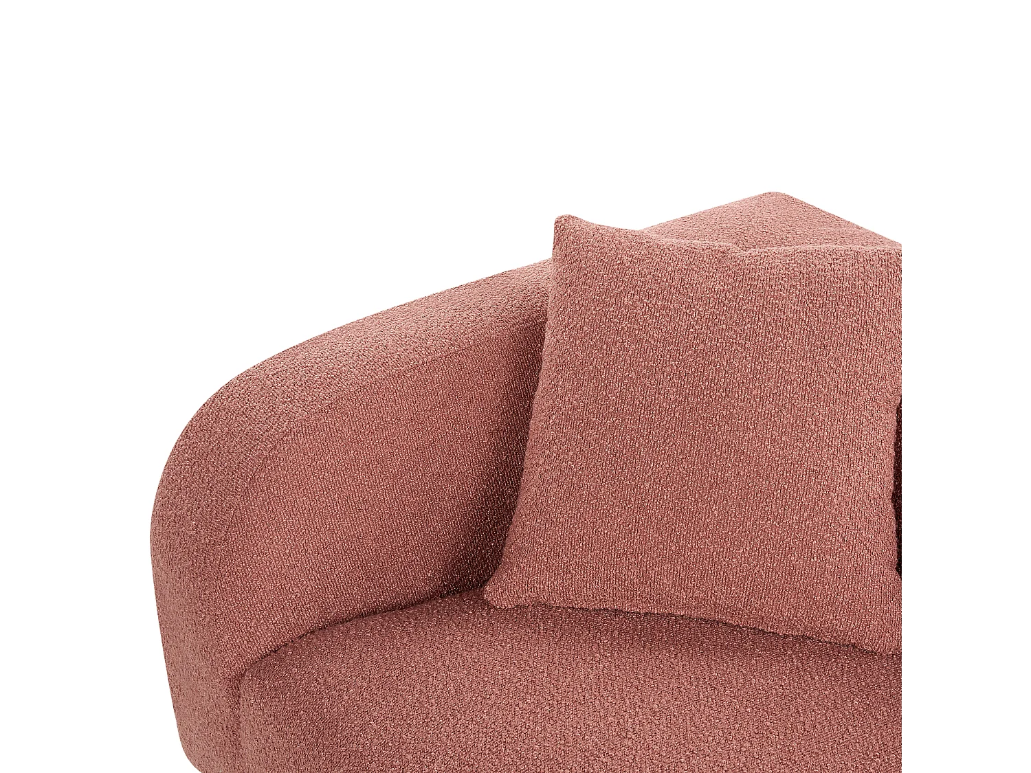 Linkszijdige chaise longue LE CRAU Bouclé Roze