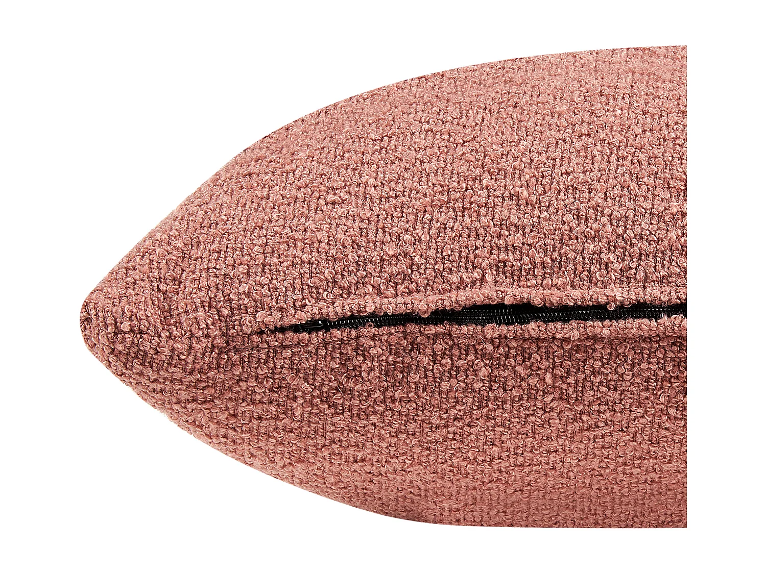 Linkszijdige chaise longue LE CRAU Bouclé Roze