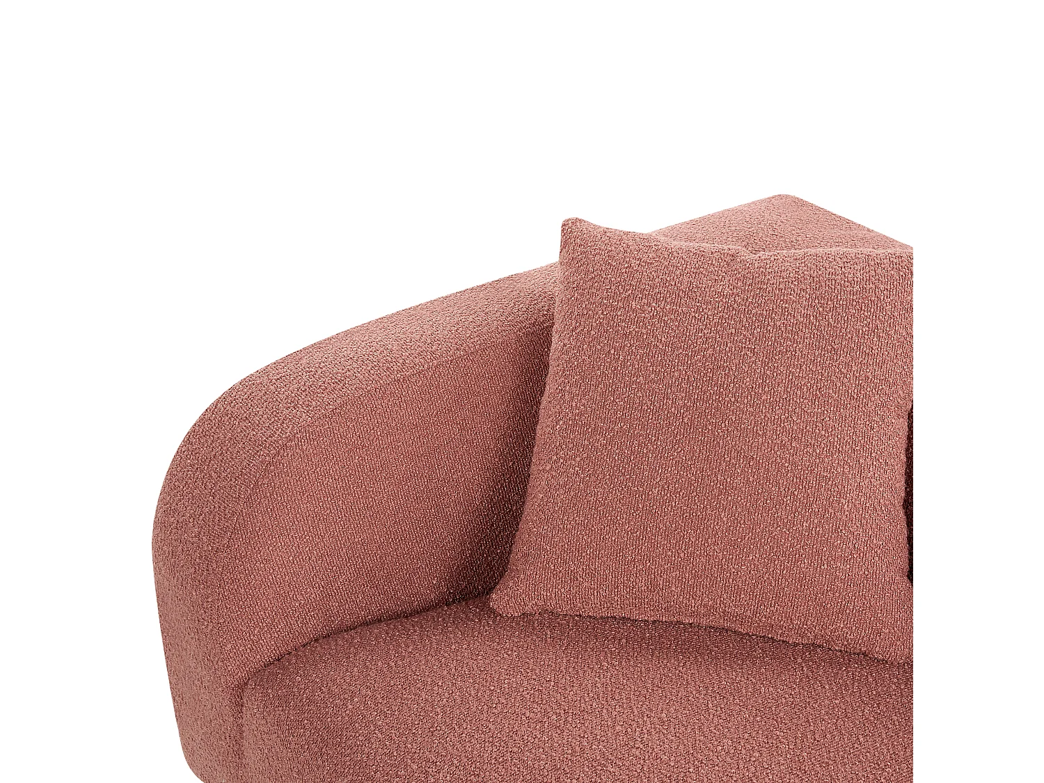 Linkszijdige chaise longue LE CRAU Bouclé Roze